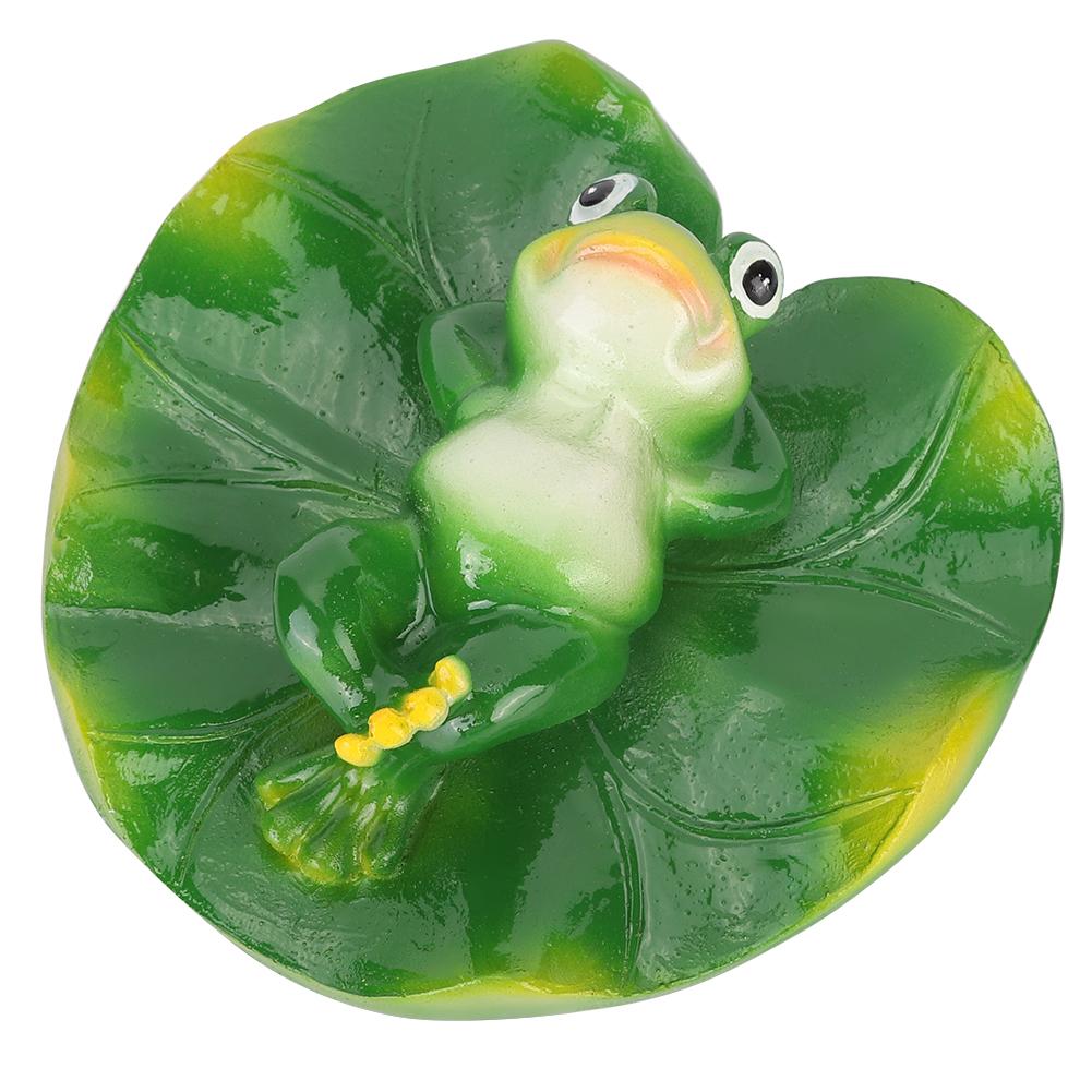 Simulation Artificial Floating Water Lotus Leaf Frog Amimal Pond Fish Tank Decoration