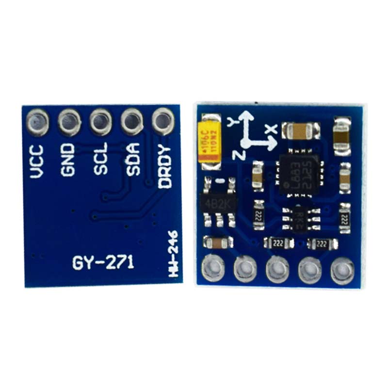 GY-271 QMC5883L 3V-5V Tre 3 Trippelakse Magnetfeltkompass Magnetometersensormodul For Arduino IIC-kort