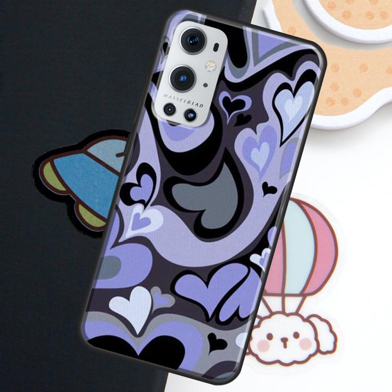 Purple Heart Swirl Aesthetic For Realme GT7 GT6 15 Pro 10 11 12 14 13 Pro Plus C75 C71 C65 C55 C63 C61 C53 C67 C35 Case
