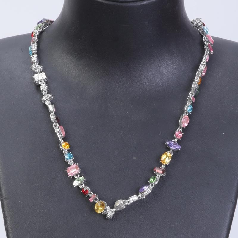 Heart Aesthetic Zircon Necklace Bead Chain Bracelet Clavicle Chain Women Girls Wedding Jewelry Party Birthday Gift