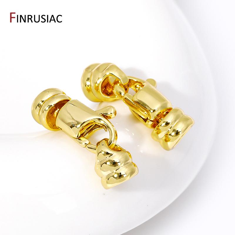 Trendy 18K Gold Plated Brass Pearl Clasps Connector,Beads End Clasps Fastener Connector For DIY Jewelry Making Accessories