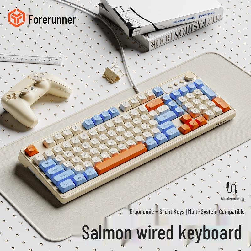 G98 Stummes mechanisch-anfühlendes Desktop-Tastatur- und Maussset für Büro und Zuhause