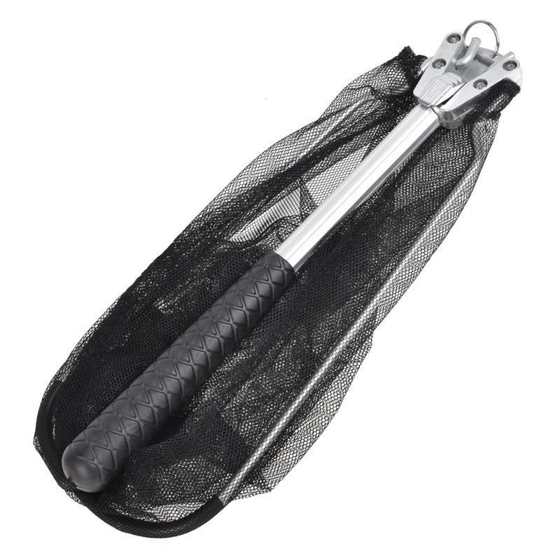 50Cm Foldable Fishing Net Retractable Stainless Steel Fishing Net Triangular Pole Folding Fly Landing Net