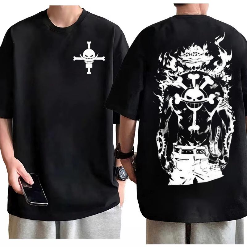 Whitebeard Ace T-shirt Men Bold Print Cotton Tee Edgy Streetwear Breathable Stylish Daily Casual Top