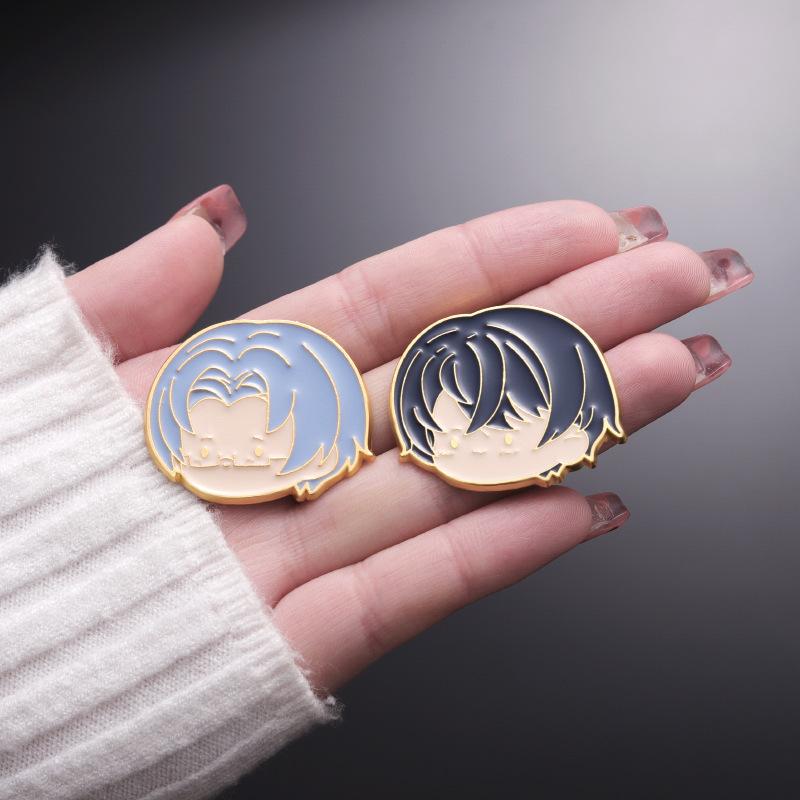 Anime Stylish Character Brooch Unique Metal Enamel Pin Trendy Fashion Accessory For Everyone