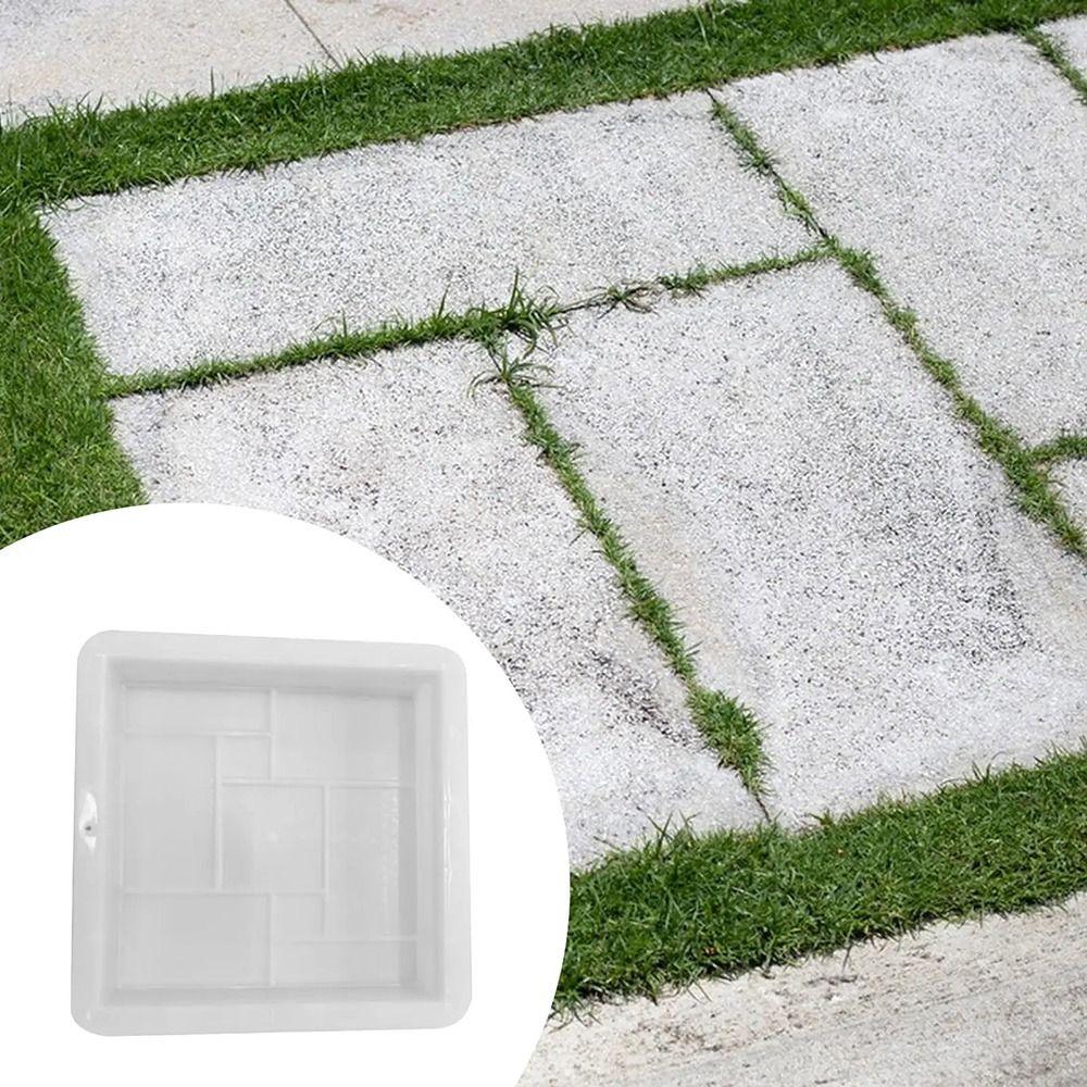 1Pcs Fish Scale Pattern Paving Brick Mould 25x5cm Reusable Stepping Stone Paver DIY Plastic Walkway Brick Mold