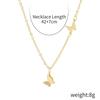 Necklace for Women Necklace Jewelry Exaggerated Butterfly Double Layer Alloy Necklace Alloy Butterfly Necklace Beautiful Elegant Necklace for Her