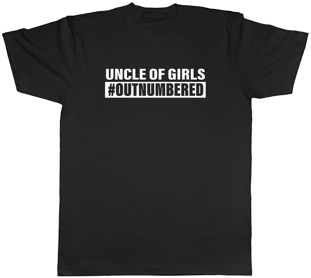 Uncle Of Girls #outnumbered Mens Unisex T-Shirt Tee S