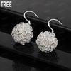 925 Sterling Silver Hand-Woven Hydrangea Flower Earrings - Stylish Evening Jewelry