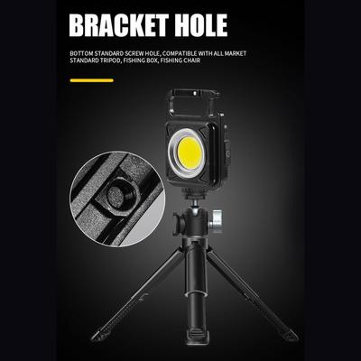 Mini Portable Keychain Light COB Light Source Camping Lantern Strong Magnet Hook Lock Folding