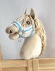 Verstelbaar paardentoom Hobby Horse A3 blauw met witte vacht