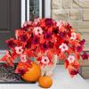1/2Pcs Artificial Flower with Leaves 12 Fork UV Resistant Fake Plastic Flower Home Table Centerpiece Indoor Outdoor Faux Bloom Decoration