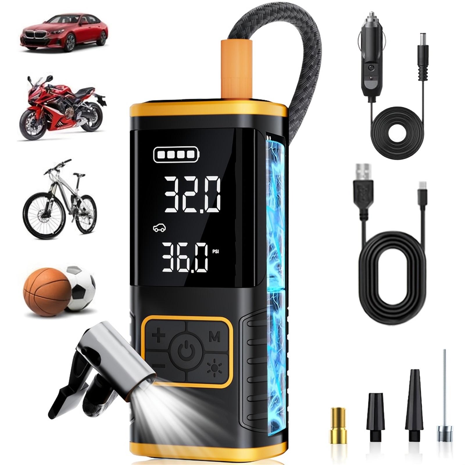 

Cordless Tire Inflator Portable Compressor - 150PSI with Auto Shutoff Function for Car Tires, Inflatables, Motorcycle, Balls, Compact Bike Tire Pu One Size
