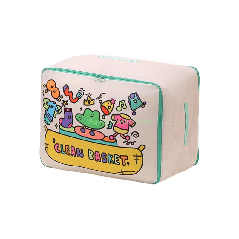 

24TE Oversized Cartoon Plan Storage Bag For Clothes Blankets Home Organization Permanent Substance for Medium size