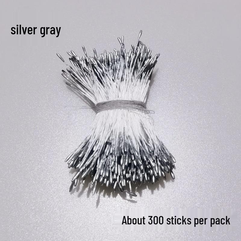 Simulation Flower Stamen: Small Pearl-Colored DIY Material, Approx. 300 Double-Ended Stamen for Handmade Flower Accessories
