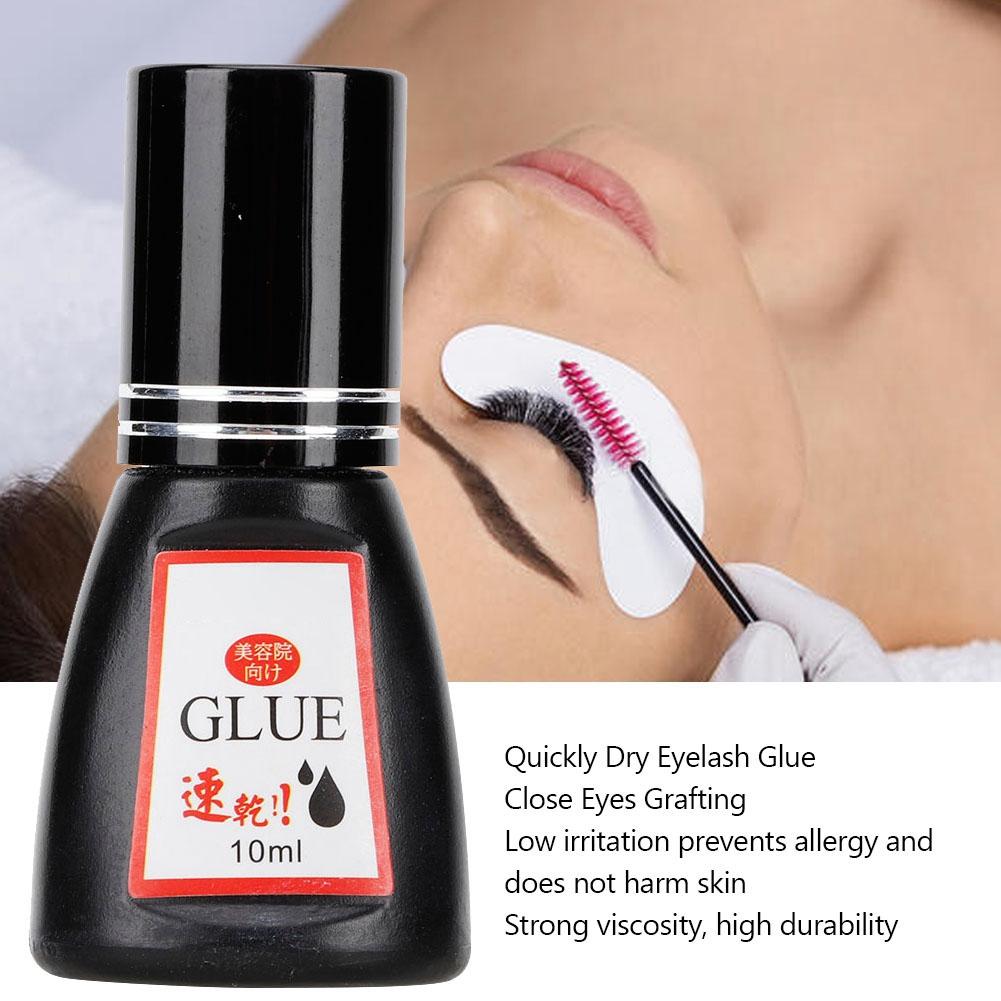 10ml Eyelashes Extension Glue Odor Free 0.5seconds Quickly Dry DIY Lashes Grafting Gel