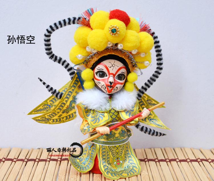 Beijing Tangrenfang Peking Opera Silk Doll, Chinese Traditional Folk Craft Figurine