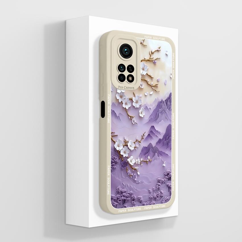 Handyhülle für Xiaomi Mi 10T 11T Pro Lite Mi 10 11 11X 11i Aromatische Blumenmuster Flüssigsilikon Weiche Stoßstange Stoßfeste Hülle für Xiaomi Stoßstangen-Taschen