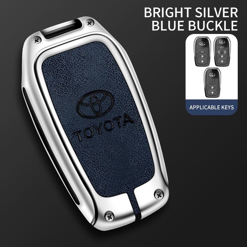 Car Key Case Cover Shell For Toyota Land Cruiser 200 Prado Crown Yaris Cross Hilux Innova Fortuner Camry Alphard PREVIA Vellfire