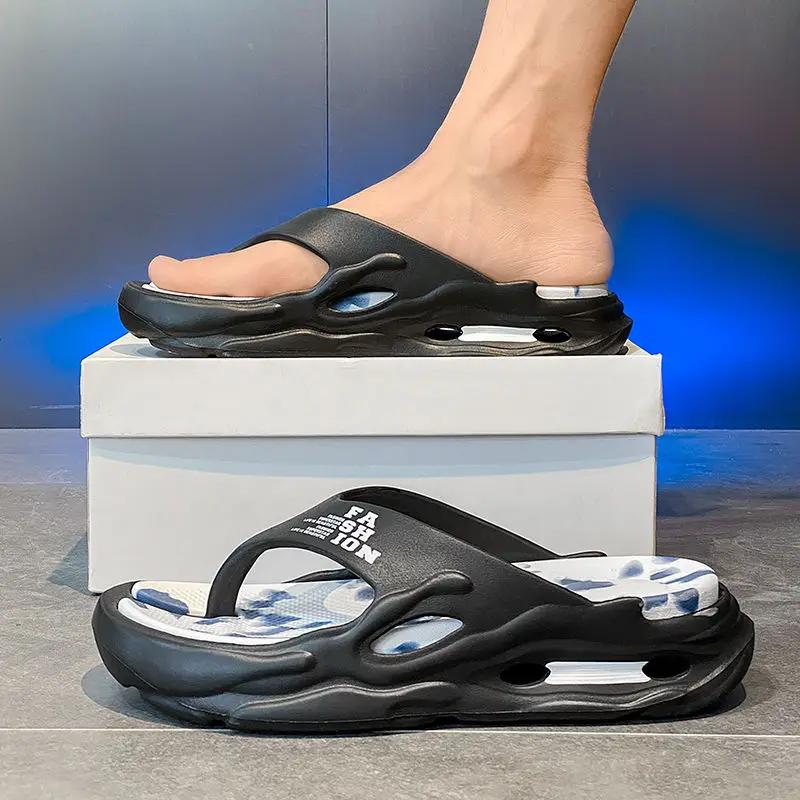 Beach Men's Shoe Shiatsu Platform Slides Flip Flops Y2k Fun Pvc Low Price Rubber Designer Luxury Clappers 2025 Eva Male Slipper