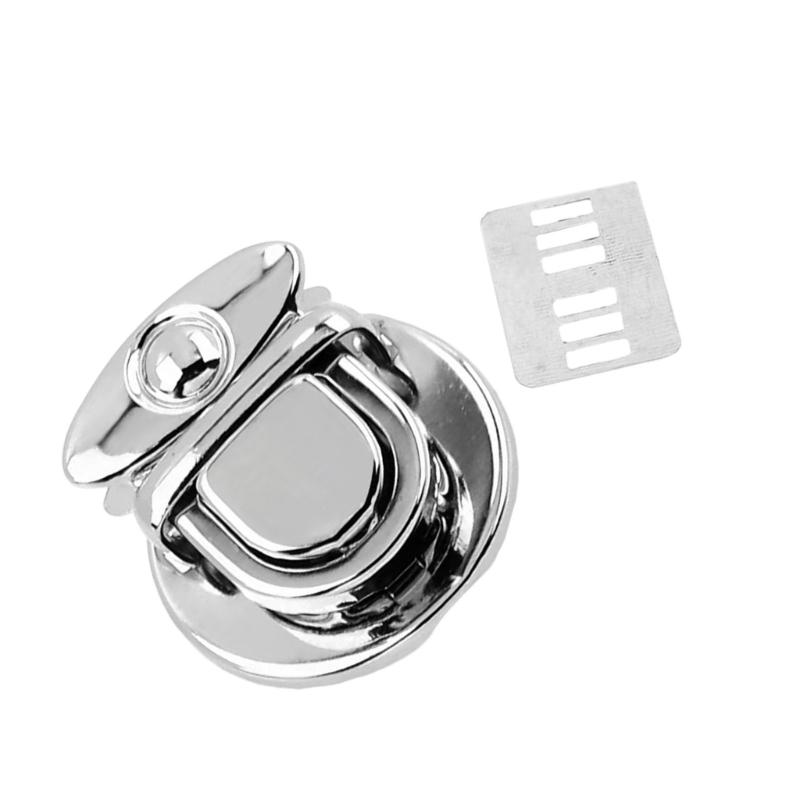 1Sets Iron Tuck Lock Clasp Catchs Purse Thumb Lock 33x25x30mm for Leather Bag Hangbag Case Clasp