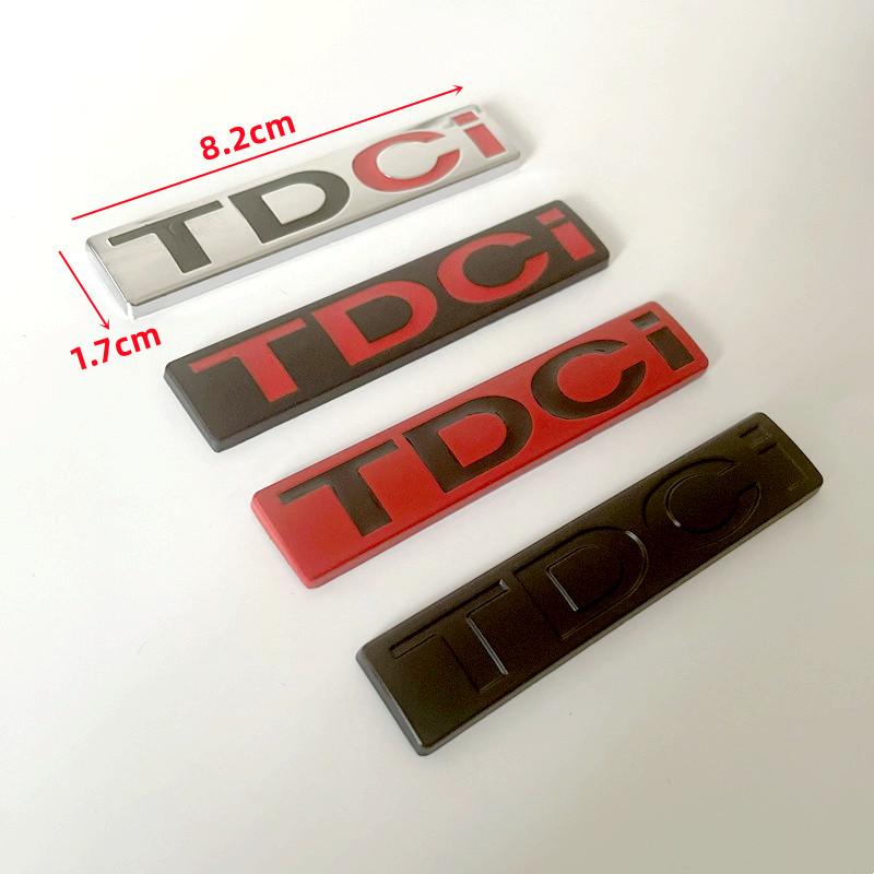 DTNS3 3D Metal Red Black TDCI Logo Emblem Car Front Grill Badge For Ford Fiesta Kuga Mondeo MK3 Focus MK2 TDCI Sticker Accessories