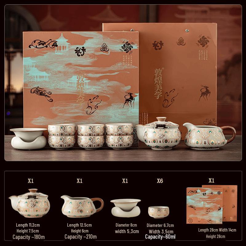 Dunhuang Phoenix Ru Kiln Kung Fu Tea Set