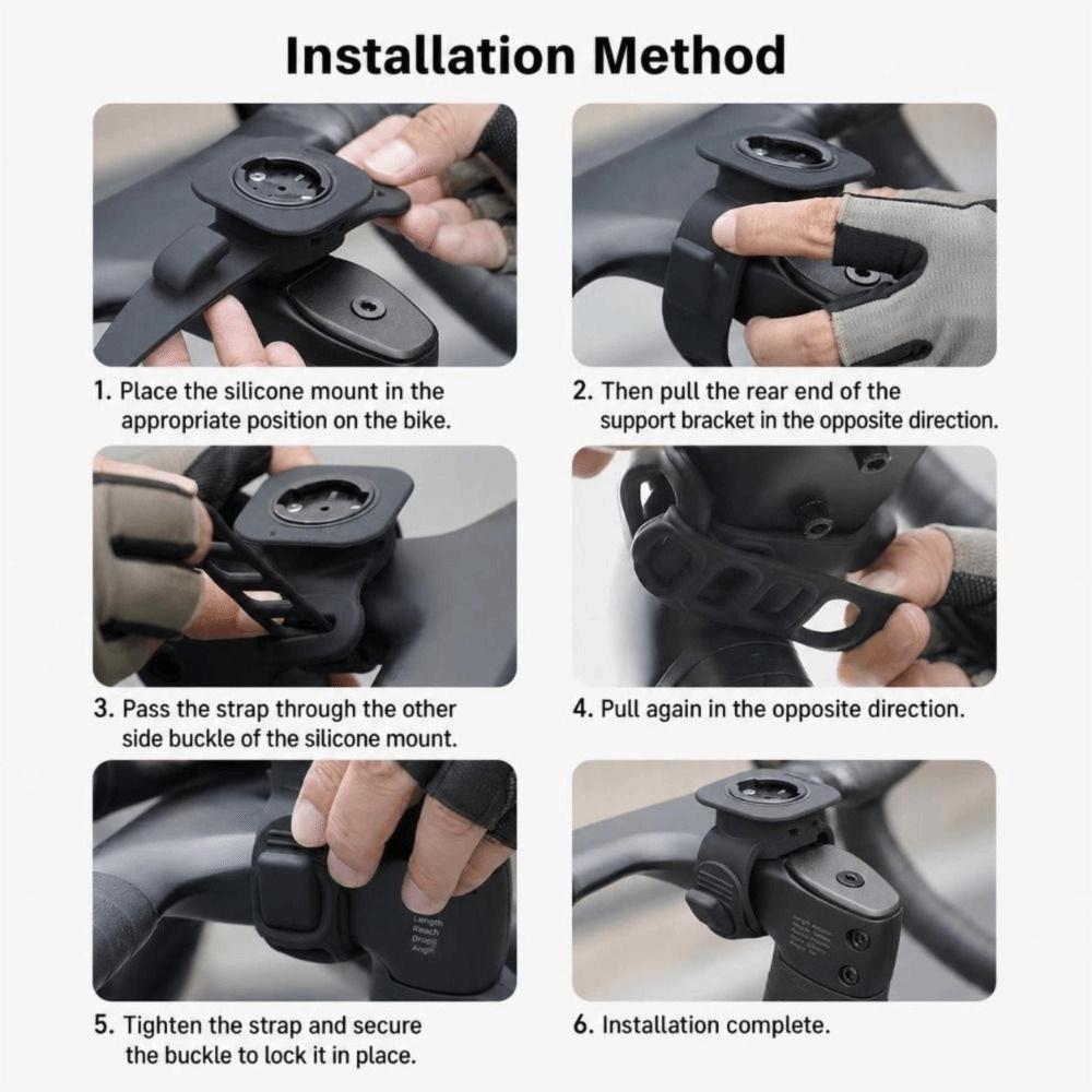 Black Bike Computer Mount for Garmin/ CATEYE /Bryton/Wahoo Mountain Bike Riding
