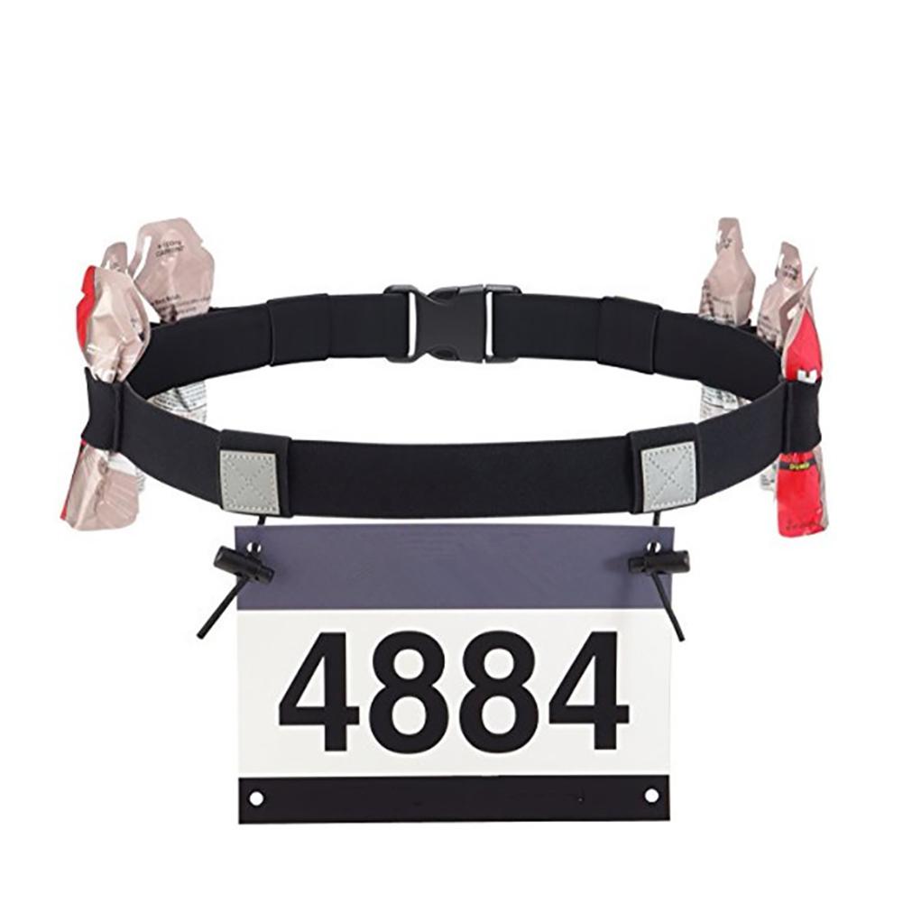 Marathon Number Belt Race Number Belt With 3 Energy Gel Loops For Running Cycling Triathlon Marathon 80-100cm