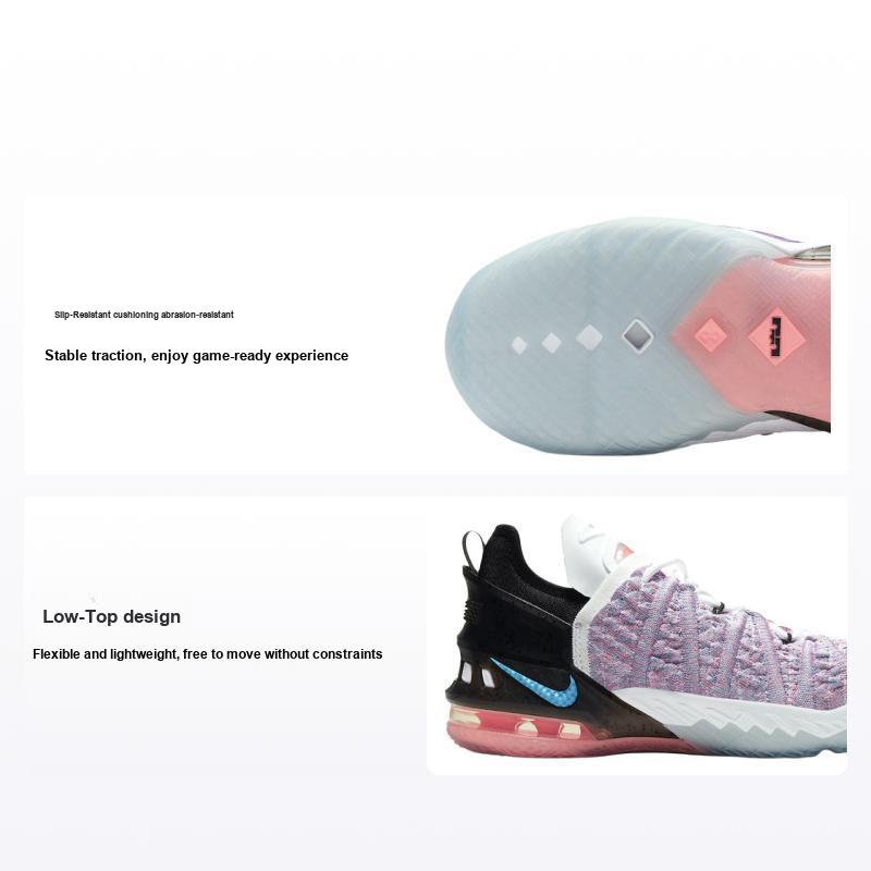 Детские кроссовки Nike LeBron 18 GS Graffiti Фиолетовый Разноцветный Черный CW2760-900 36