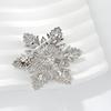 Fashion Crystal Rhinestones Snowflake Brooches Pins For Women Clothing Coat Accessries Gifts