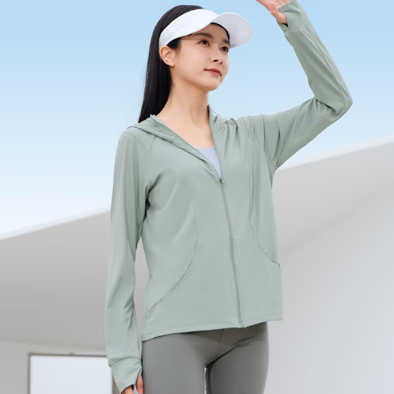 Camel Women's UPF 50+ Ice-Feel Sun Protection Hooded Jacket