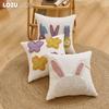 1PC LOZUJOJU Modern Cute Cartoon Design Plush Embroidered Pillowcase Children's Cushion Cover for Sofa Living Room Bedroom Home Decor