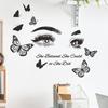 DIY Butterfly Wall Art Decals Waterproof Self-Adhesive PVC Stickers for Lash Beauty Salon Shop Wall Decor