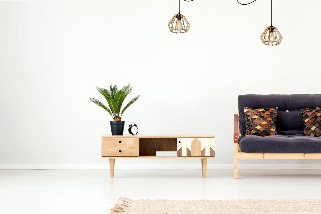 MODERN WOODEN LED CEILING HANGING LAMP