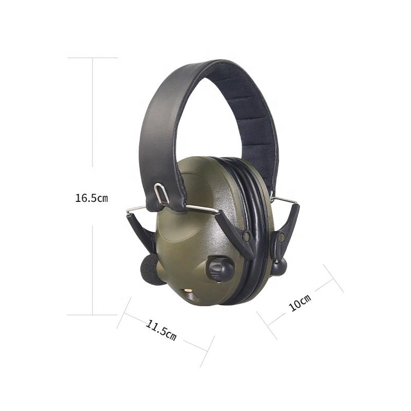 Professional Earmuffs Soundproof Safety Noise Reduction Electronic Ear Defenders Hearing Protection for Shooting (Green,25dB) зелёный