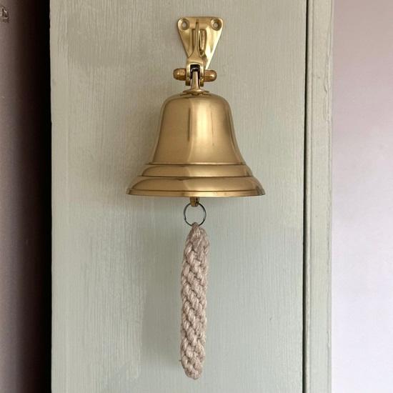 10.16 Cm Solid Brass Ships Bell Dinner Wall Porch Service Bell Solid Brass Restaurant Bell