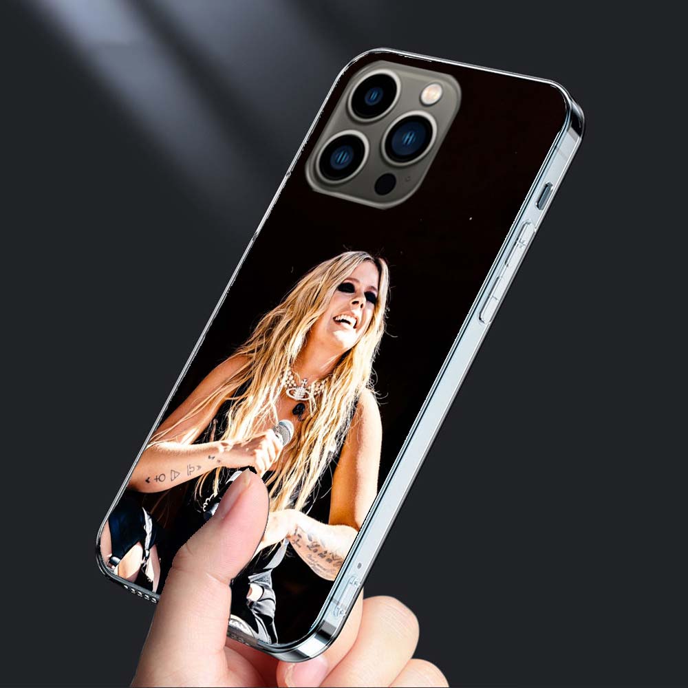 Singer Avril Lavigne Phone Case For Iphone 16E 15 Pro 14 Plus 17E 16 17 Pro Max Air 11 12 13 Mini Shockproof Capa Cute Cover