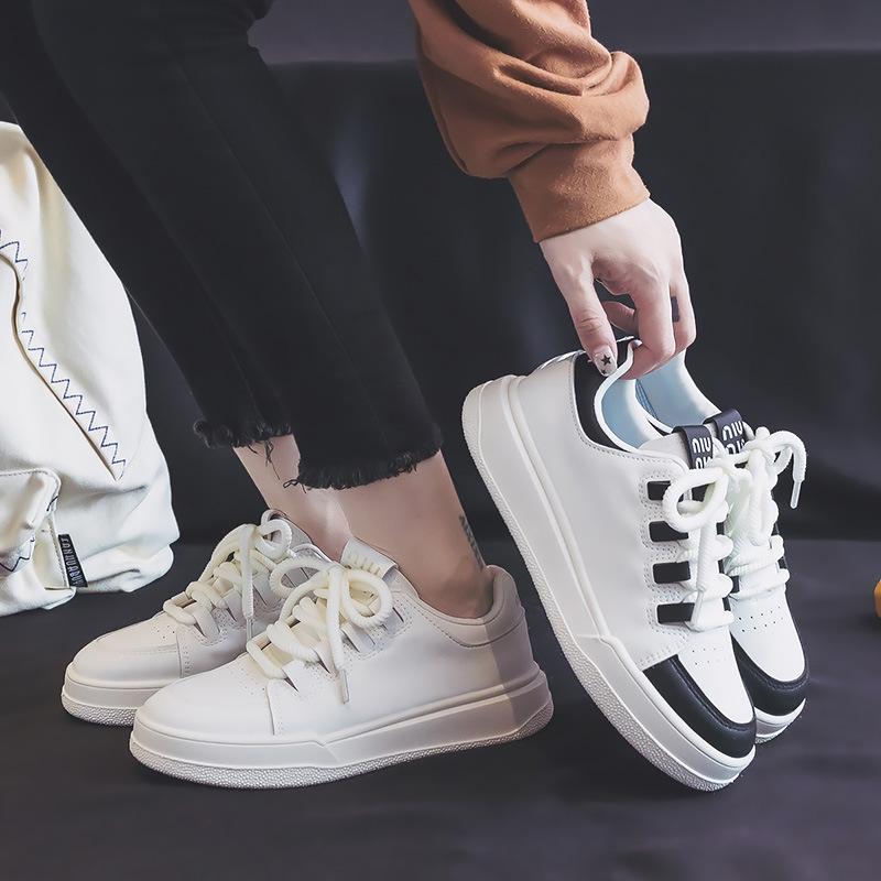 Frühlingsweiße Schuhe Neu Ins Damenstudentin Höhenerhöhende Sportschuhe Modische Freizeitschuhe