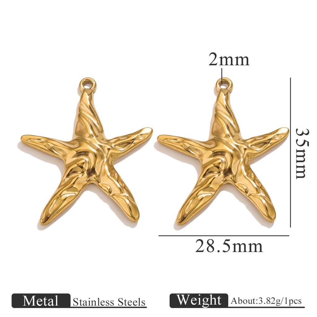 Yori 5 Stück Wasserdicht Edelstahl Seepferdchen Muschel Halskette Anhänger für Schmuckherstellung DIY Hohe Qualität Charms