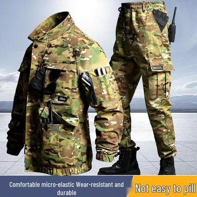 Spring & Autumn Camouflage Tactical Workwear Suit - Durable, Thickened, Military Training & Combat Ready