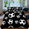 Fußball Bettbezug Set Bettdecke Bettwäsche 3D Kinderbettwäsche Set 3-teilig 1 Bettdeckenbezug King Size