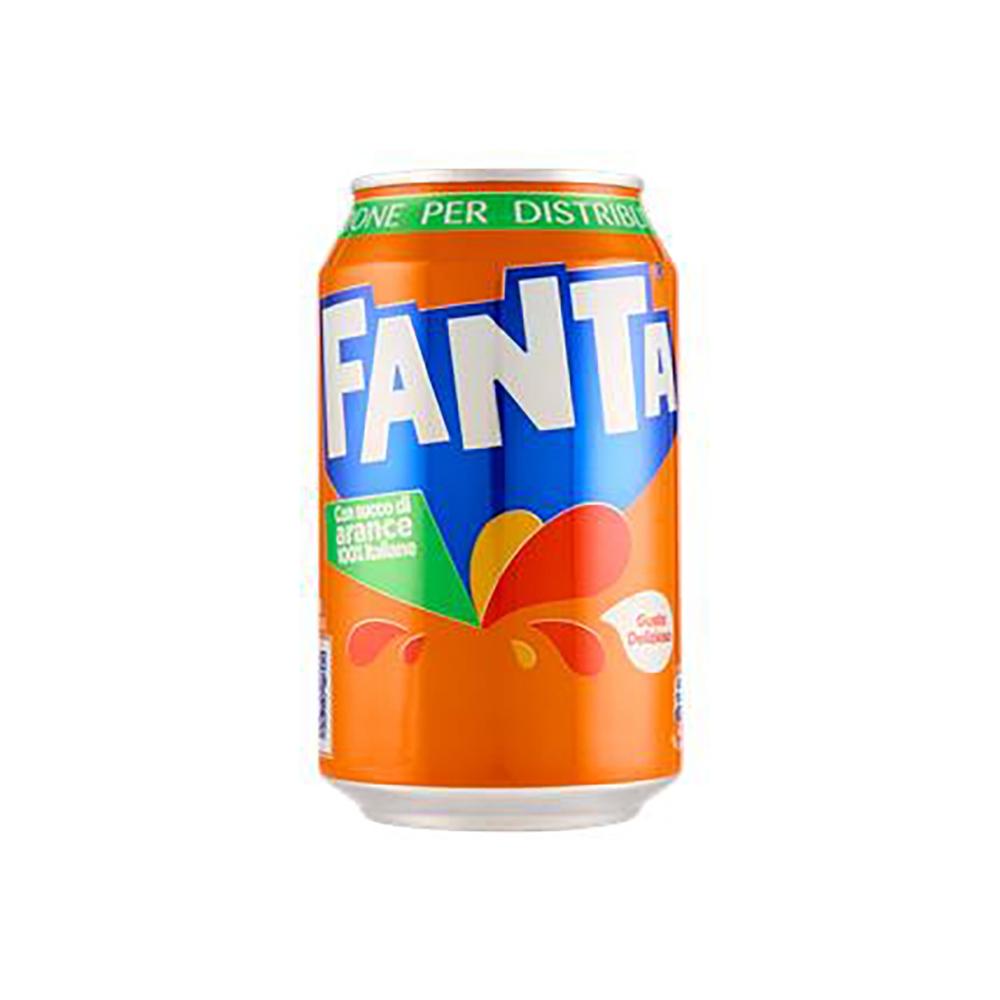 Coca-Cola Europäische Fanta Italienische Fanta Orangen-Geschmack Fruchtsaft 12% (Orange 9% + Zitrone 3%) Hochkonzentriert 150 ml 1 Dose