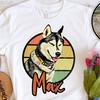 Custom Pet Portrait Shirt and Kids Shirt: Retro Style Dog Photo Tee