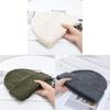 Solid Color Blend Knit Hat For Women Winter Warm Breathable Windproof Casual Styling