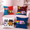 Federa per Cuscino N-Nyan Cat per 45X45Cm 55X55Cm 30X30Cm Quadrata Federa per Cuscino Auto Decorazione Camera da Letto Regalo