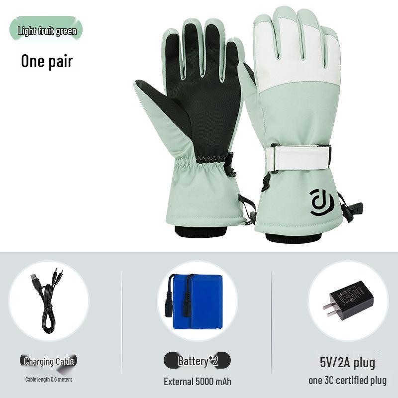 Unisex Waterproof Heated Motorcycle Gloves for Winter Riding