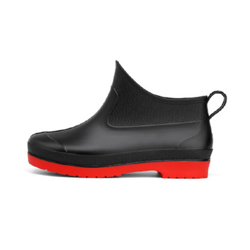 Spring Unisex Rubber Rain Boot Ankle Waterproof Non-Slip Booties Fashion Couples Boots Men Work Boots Fishing Shoes Size 40-44