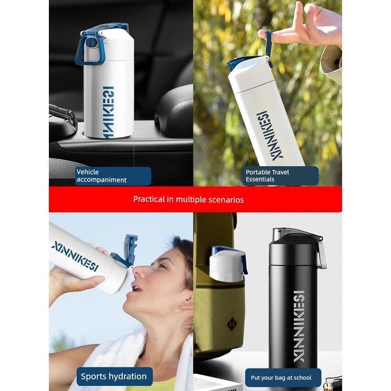German Large-Capacity Thermos Cup for Students, 316 Stainless Steel Outdoor Sports Water Cup, Men's Car-Mounted Direct Drinking Cup