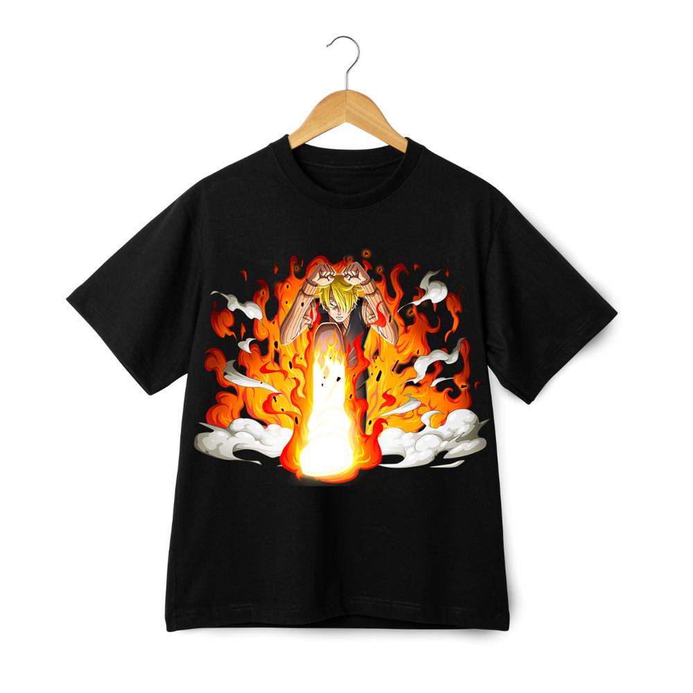 

Sanji Diable Jambe T-Shirt - One Piece Fire Kick Anime Unisex Streetwear Tee 4XL